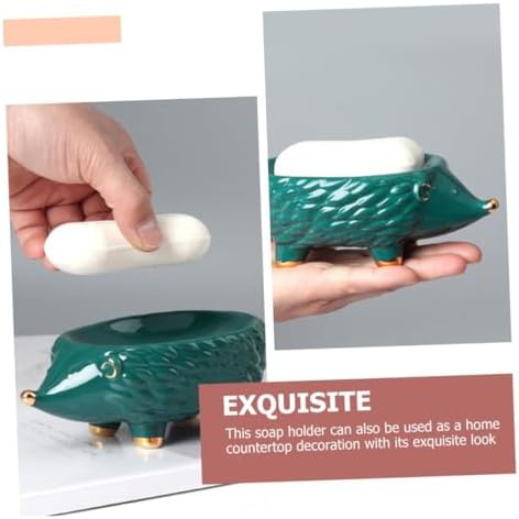 Hedgehog Shaped Ceramic Soap Holder for Bathroom