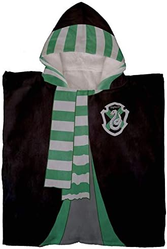 Jay Franco Harry Potter Slytherin Kids Bath Poncho - Super Soft Cotton Towel