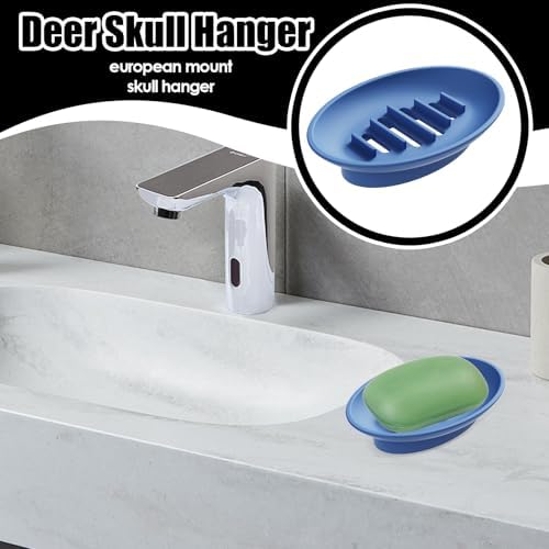 Silicone Soap Dish for Shower Bar Holder Tray with Drainage