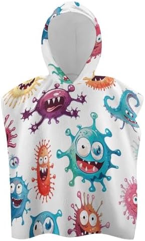 Kids Hooded Bath Towel with Cartoon Design