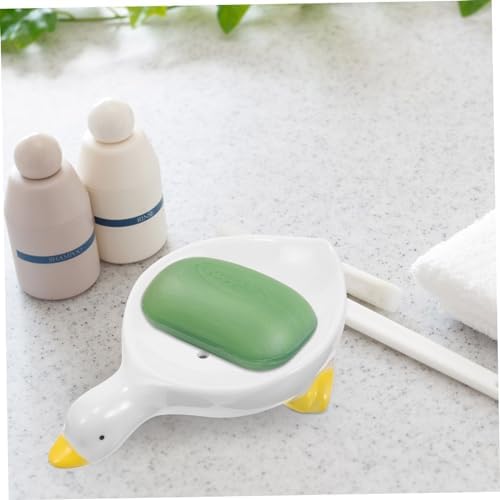 Ciieeo Duck Soap Case Self Draining Holder Ceramic Dish