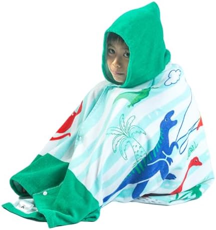 100 Cotton Dinosaur Hooded Towel for Kids
