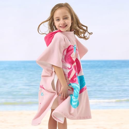 PINNKKU Mermaid Hooded Towel for Kids