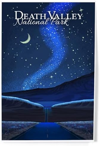 Lantern Press 8x12 Art Print of Death Valley Night Sky