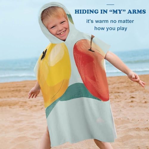 Kids Hooded Beach Towel with Reading Design