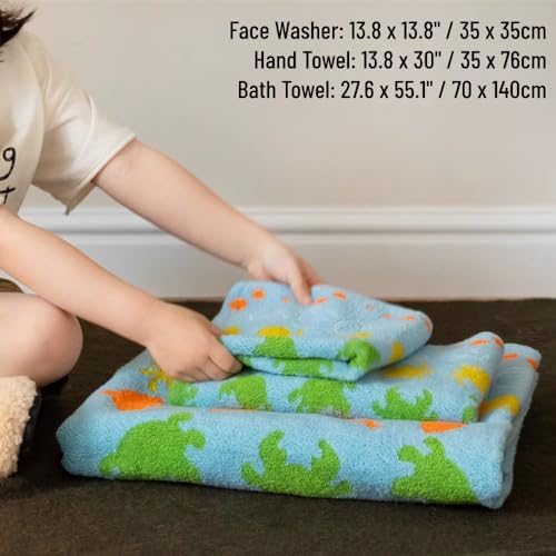 LilRoot Sea Animals Bath Towels Set - 3 Pack