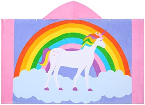 Kids Beach Towel Hooded Bath Towel for Boys Girls Age 3-10