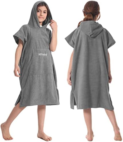 Hiturbo Kids Changing Towel Hoodie - Gray