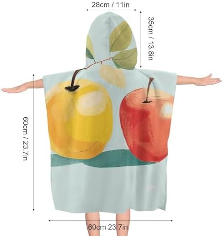 Kids Hooded Beach Towel with Reading Design