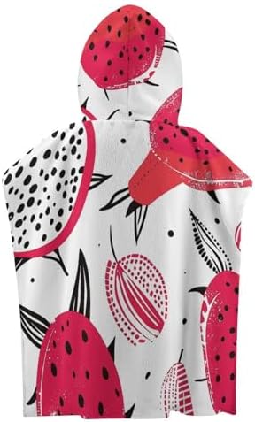 YTDRZ Dragon Fruit Pattern Kids Hooded Towel