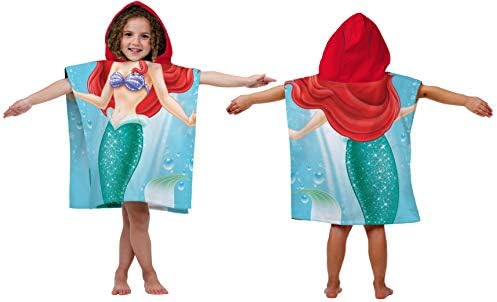 Disney The Little Mermaid Ariel Kids Bath Hooded Poncho