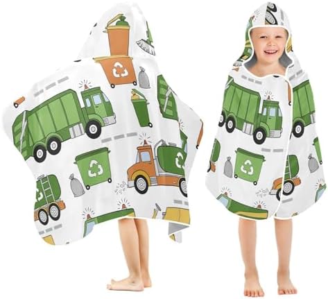 Kids Beach Towel with Hood Fun Animal Design