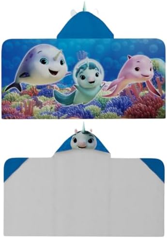 Franco DreamWorks Not Quite Narwhal Hooded Bath Towel 24x50 Inch