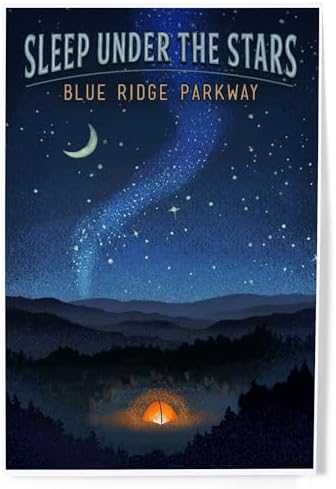 Lantern Press 8x12 Art Print Blue Ridge Parkway 1