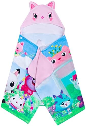 Franco Kids DreamWorks Gabbys Dollhouse Hooded Bath Towel Wrap