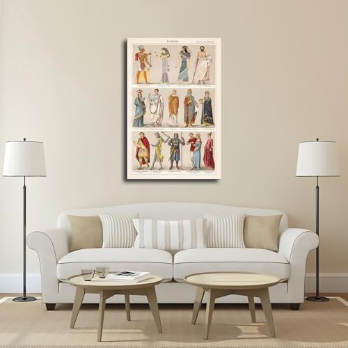 Antiquity And Middle Ages Clothing Poster Canvas HD Wall Art