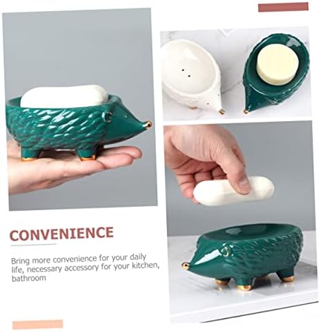 GLEAVI Cartoon Ceramic Hedgehog Soap Holder