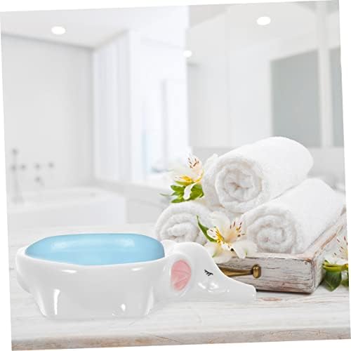 Ciieeo Ceramic Elephant Soap Holder with Drainage Holes
