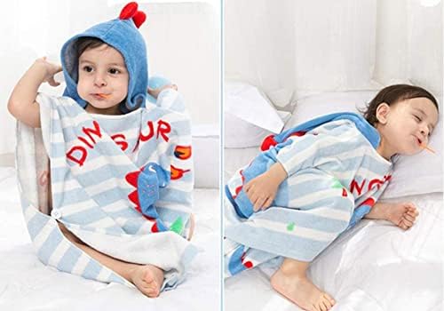 Kids Hooded Beach Towel Poncho with Animal Pattern