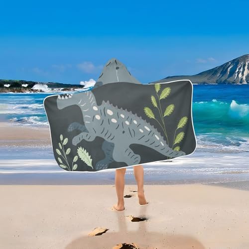 Susiyo Walking Dinosaurs Kids Bath Towel with Hood