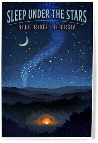 Lantern Press 8x12 Art Print Blue Ridge Georgia