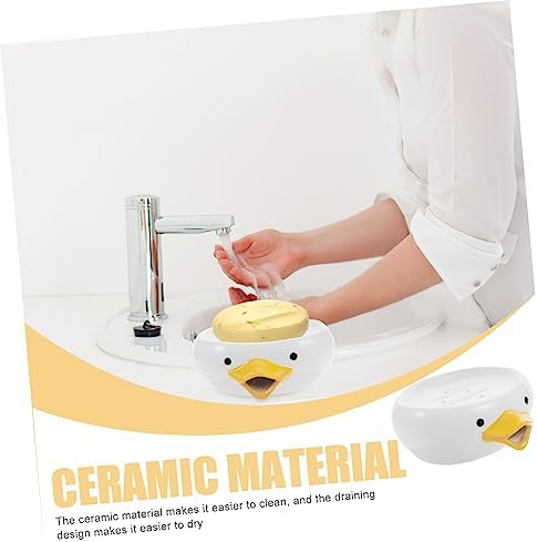 Ciieeo Ceramic Cartoon Soap Dish Adorable Holder