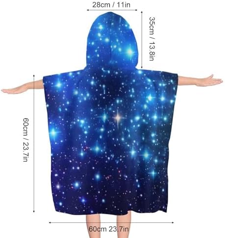 Galaxy Stars Kids Hooded Bath Towel
