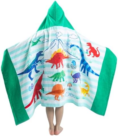 100 Cotton Dinosaur Hooded Towel for Kids