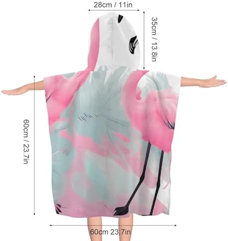 Love Flamingo Kids Hooded Bath Towel
