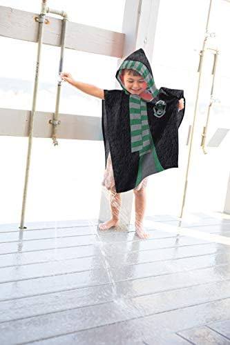 Jay Franco Harry Potter Slytherin Kids Bath Poncho - Super Soft Cotton Towel