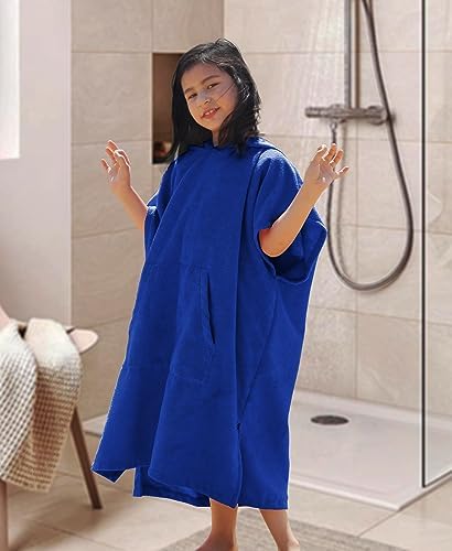 MissShorthair Kids Hooded Microfiber Towel Poncho