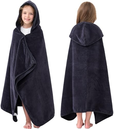 Hiturbo Kids Hooded Bath Towel - Black