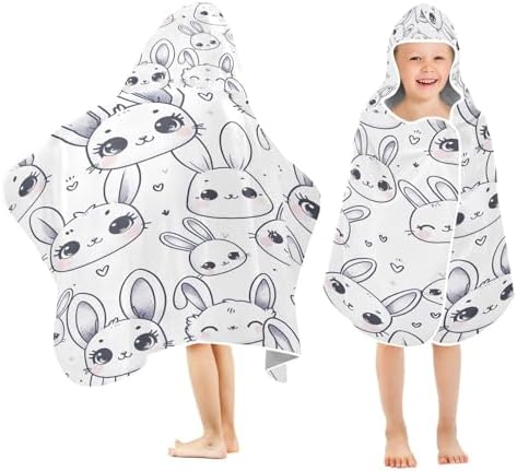 Toddler Beach Towel Hooded Soft Pool Towel for Kids