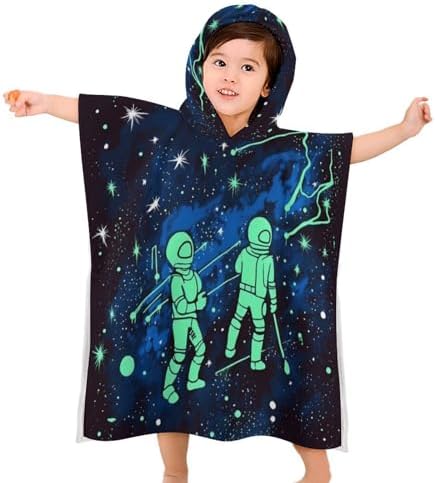 Glow in The Dark Kids Hooded Towel Poncho 1