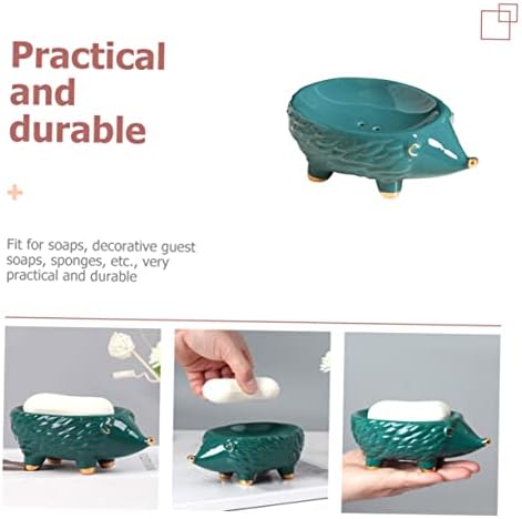 GLEAVI Cartoon Ceramic Hedgehog Soap Holder