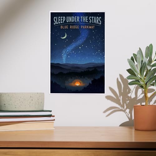 Lantern Press 8x12 Art Print Blue Ridge Parkway 1