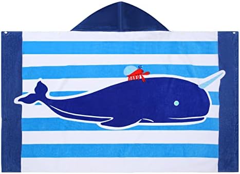 Bavilk Kids Hooded Bath Towel with Cartoon Animal Print