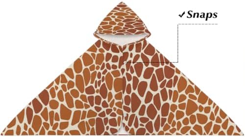 Brown Animal Giraffe Skin Print Kids Bath Towel