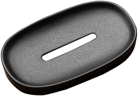 Ceramic Soap Dish with Drain and Easy Cleaning