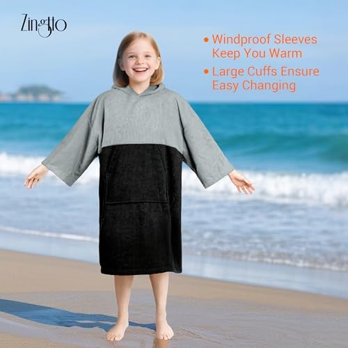 Zingtto Kids Hooded Beach Towel Surf Poncho