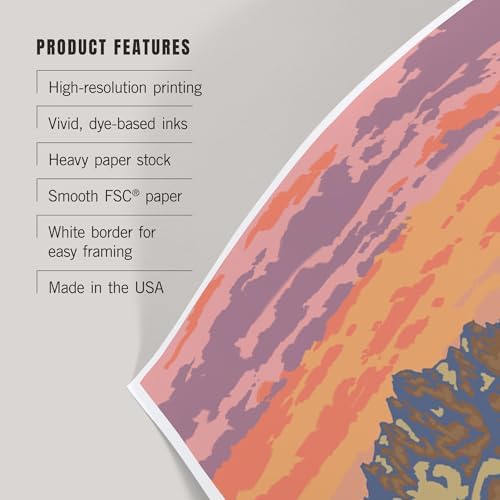 Lantern Press 8x12 Art Print Montana Big Sky Country Spring Flowers
