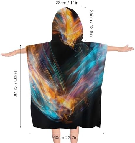 Bright Heart Shape Kids Hooded Towel for Boys Girls