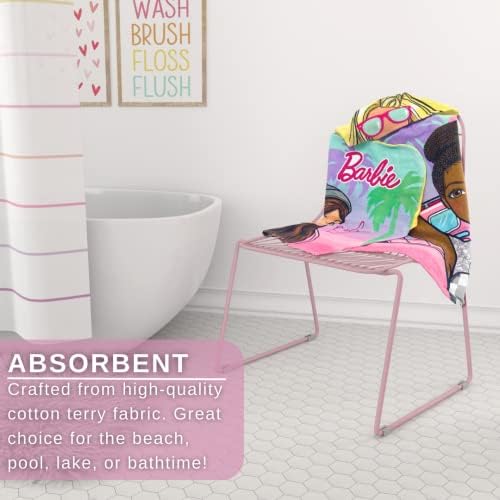 Barbie Hooded Bath Towel Wrap 24x50 by Franco Kids