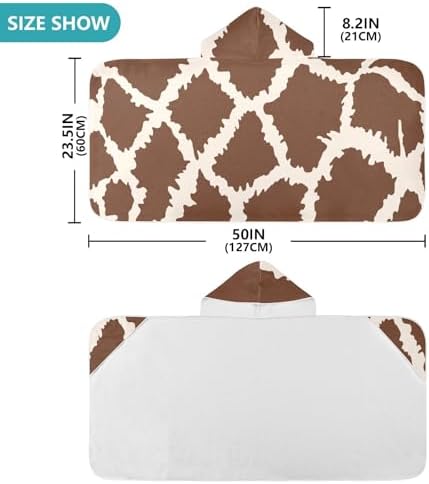Susiyo Kids Hooded Bath Towel Giraffe Skin 235x50 Inch