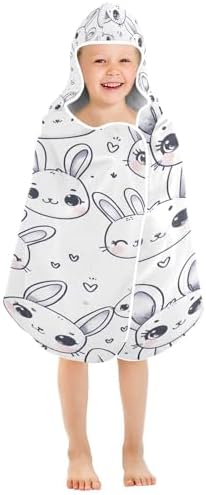 Toddler Beach Towel Hooded Soft Pool Towel for Kids