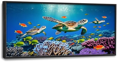 Large Turtle Wall Art for Living Room Decor