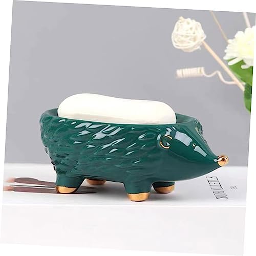 GLEAVI Cartoon Ceramic Hedgehog Soap Holder