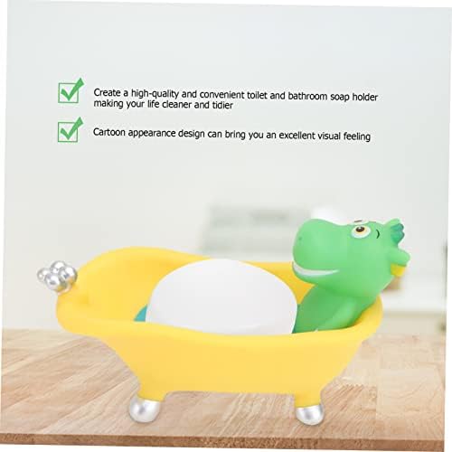Summer Dinosaur Soap Box Bathtub Shape Holder for Kids