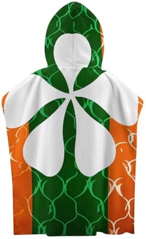 Kids Hooded Beach Towel with Leaf Print