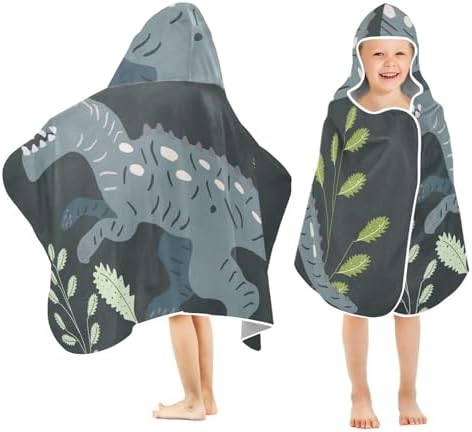 Susiyo Walking Dinosaurs Kids Bath Towel with Hood